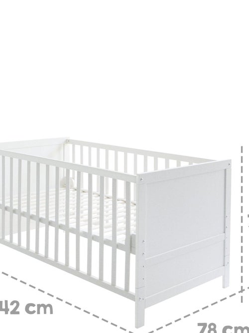 Meegroeibabybed 70 x 140 met complete beddengoedset 'sternenzauber' roba - Kiabi