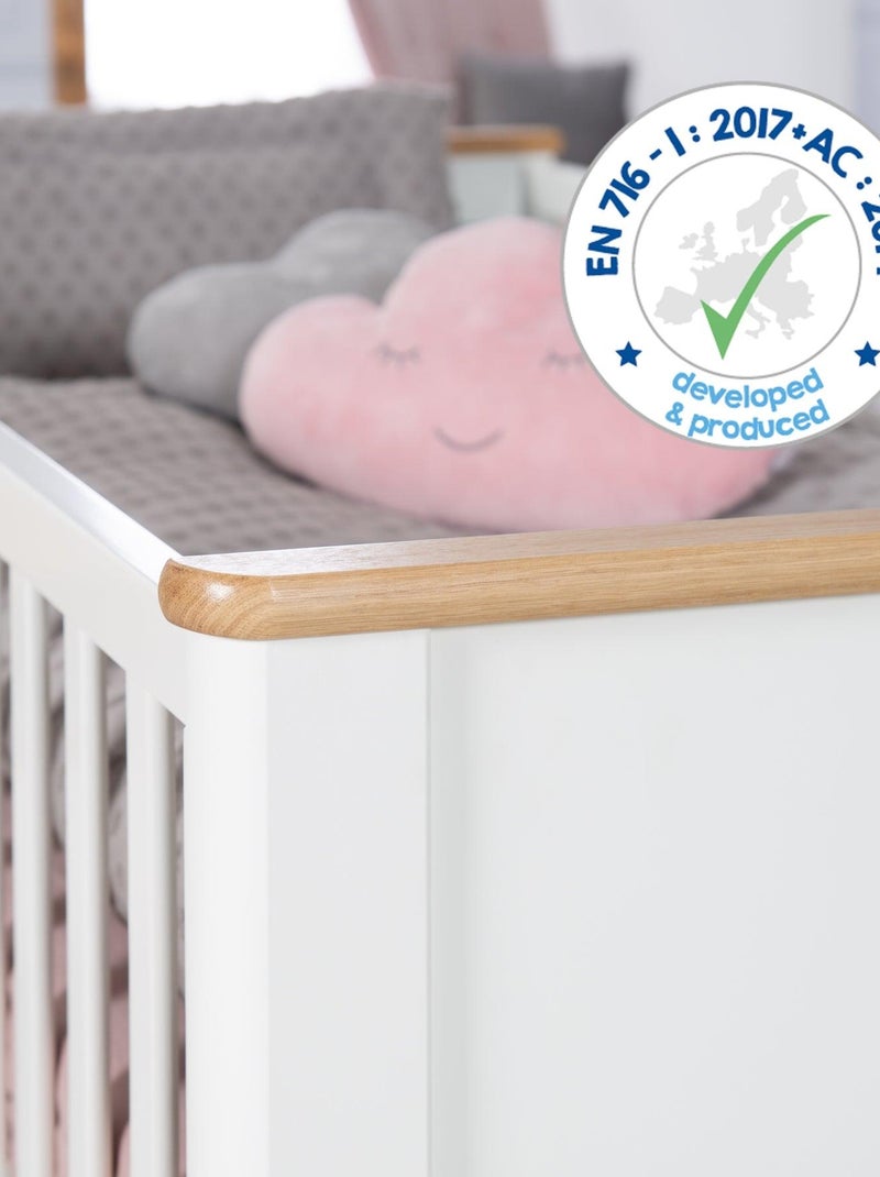 Meegroeibabybed 70 x 140, ombouwbaar tot juniorbed 'Ava' ROBA Wit - Kiabi