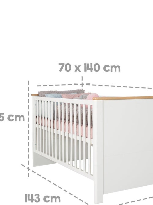 Meegroeibabybed 70 x 140, ombouwbaar tot juniorbed 'Ava' ROBA - Kiabi