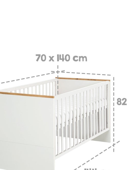 Meegroeibabybed 70 x 140, ombouwbaar tot juniorbed 'finn' roba - Kiabi