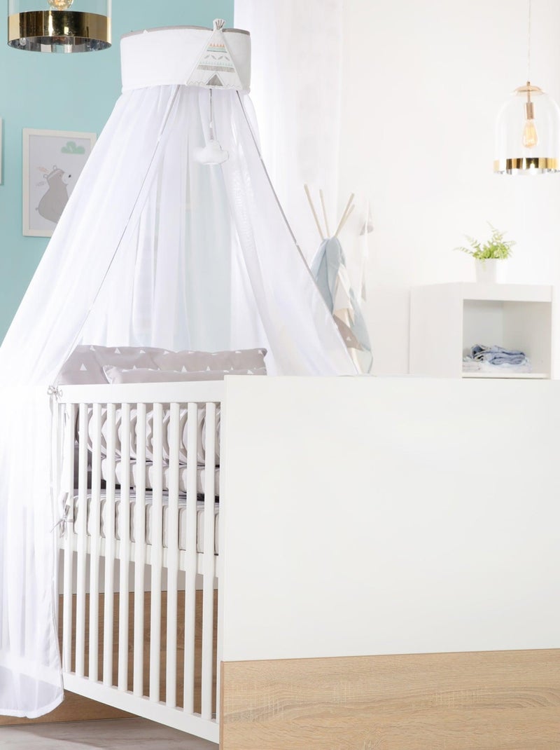 Meegroeibabybed 70 x 140, ombouwbaar tot juniorbed 'gabriella' roba Wit Bruin - Kiabi