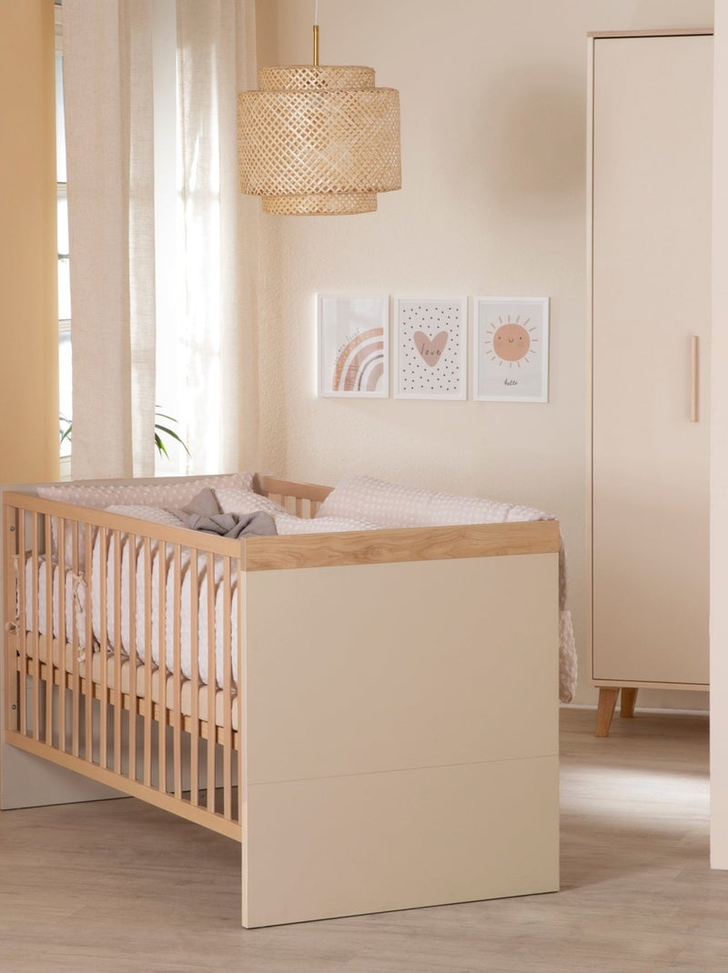 Meegroeibabybed 70 x 140, ombouwbaar tot juniorbed 'jil' roba Schelpbeige - Kiabi