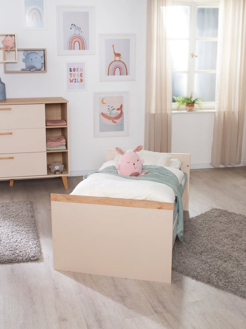 Meegroeibabybed 70 x 140, ombouwbaar tot juniorbed 'jil' roba Schelpbeige - Kiabi