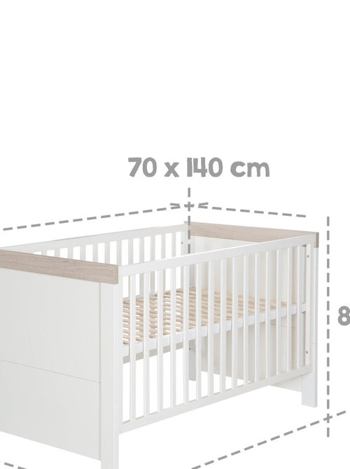 Meegroeibabybed 70 x 140, ombouwbaar tot juniorbed 'lucy' roba - Kiabi