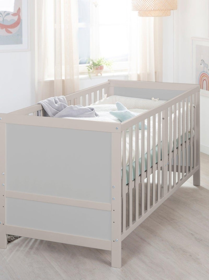 Meegroeibabybed 70 x 140, ombouwbaar tot kinderbed 'easy sleep' roba Lichtgrijs - Kiabi