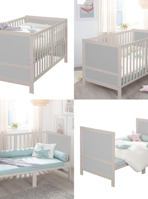 Meegroeibabybed 70 x 140, ombouwbaar tot kinderbed 'easy sleep' roba - Kiabi Meegroeibabybed 70 x 140, ombouwbaar tot kinderbed 'easy sleep' roba - Kiabi