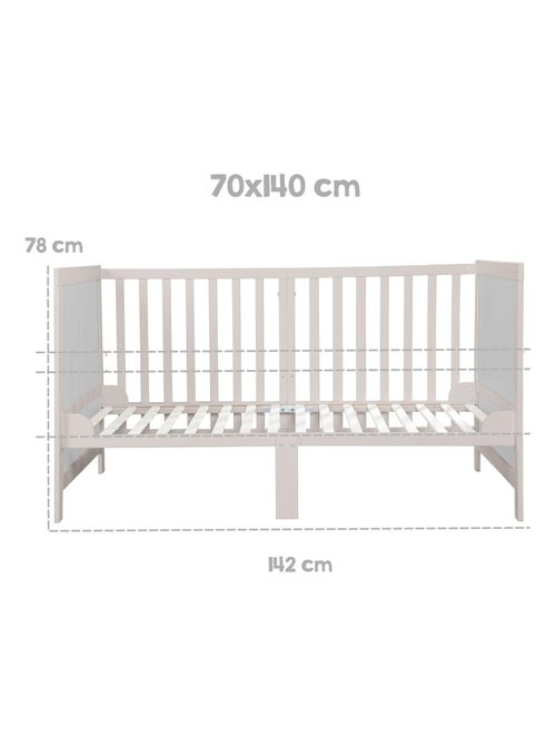 Meegroeibabybed 70 x 140, ombouwbaar tot kinderbed 'easy sleep' roba - Kiabi Meegroeibabybed 70 x 140, ombouwbaar tot kinderbed 'easy sleep' roba - Kiabi
