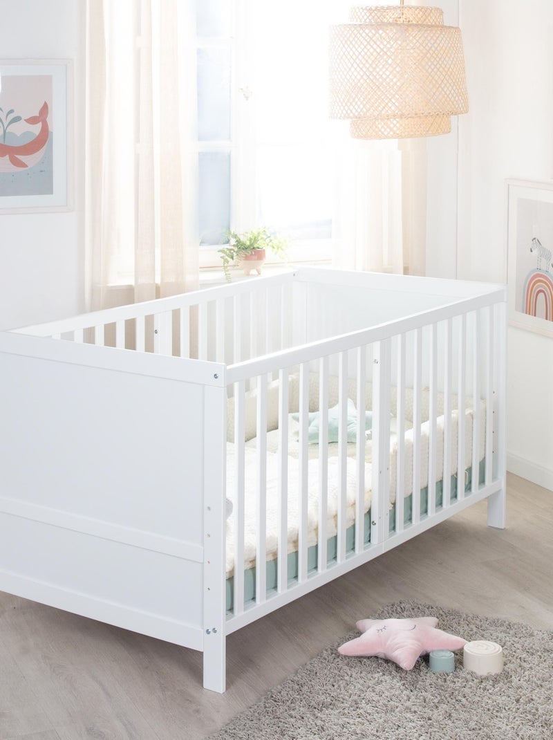 Meegroeibabybed 70 x 140, ombouwbaar tot kinderbed 'easy sleep' roba Wit - Kiabi