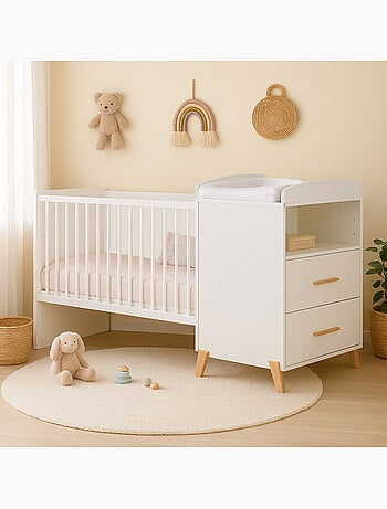Meegroeibed 120x60 tot 90x190 cm, wit hout