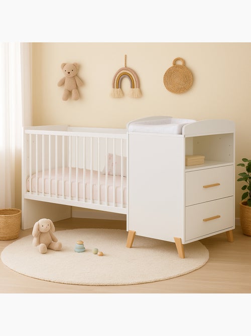Meegroeibed 120x60 tot 90x190 cm, wit hout - Kiabi Meegroeibed 120x60 tot 90x190 cm, wit hout - Kiabi