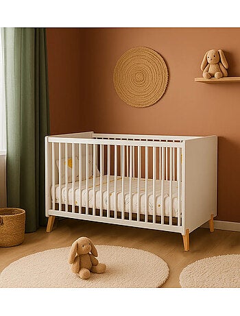 Meegroeibed 140x70 - little big bed op witte houten poten