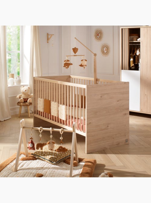 Meegroeibed 140x70 - little big bed van hout met een zachte eikenhouten afwerking - Kiabi