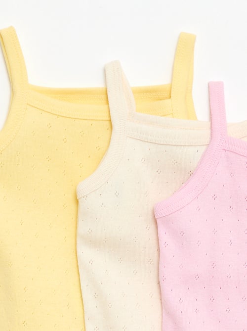 Meegroeibodies met schouderbandjes - set van 3 - Kiabi