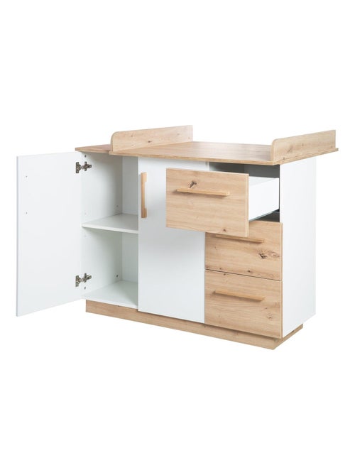 Meegroeiende aankleedcommode met 2 deuren en 3 lades 'lion' roba - Kiabi