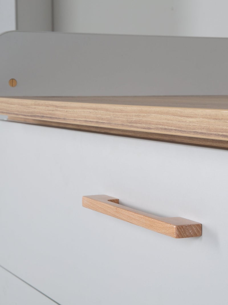Meegroeiende aankleedcommode met 3 lades van hout, eikenhouteffect - ROBA 'Caro' Grijs Bruin - Kiabi