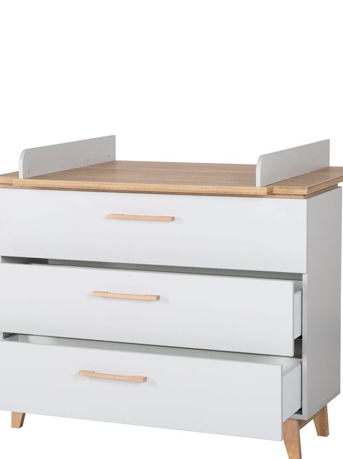 Meegroeiende aankleedcommode met 3 lades van hout, eikenhouteffect - ROBA 'Caro' - Kiabi