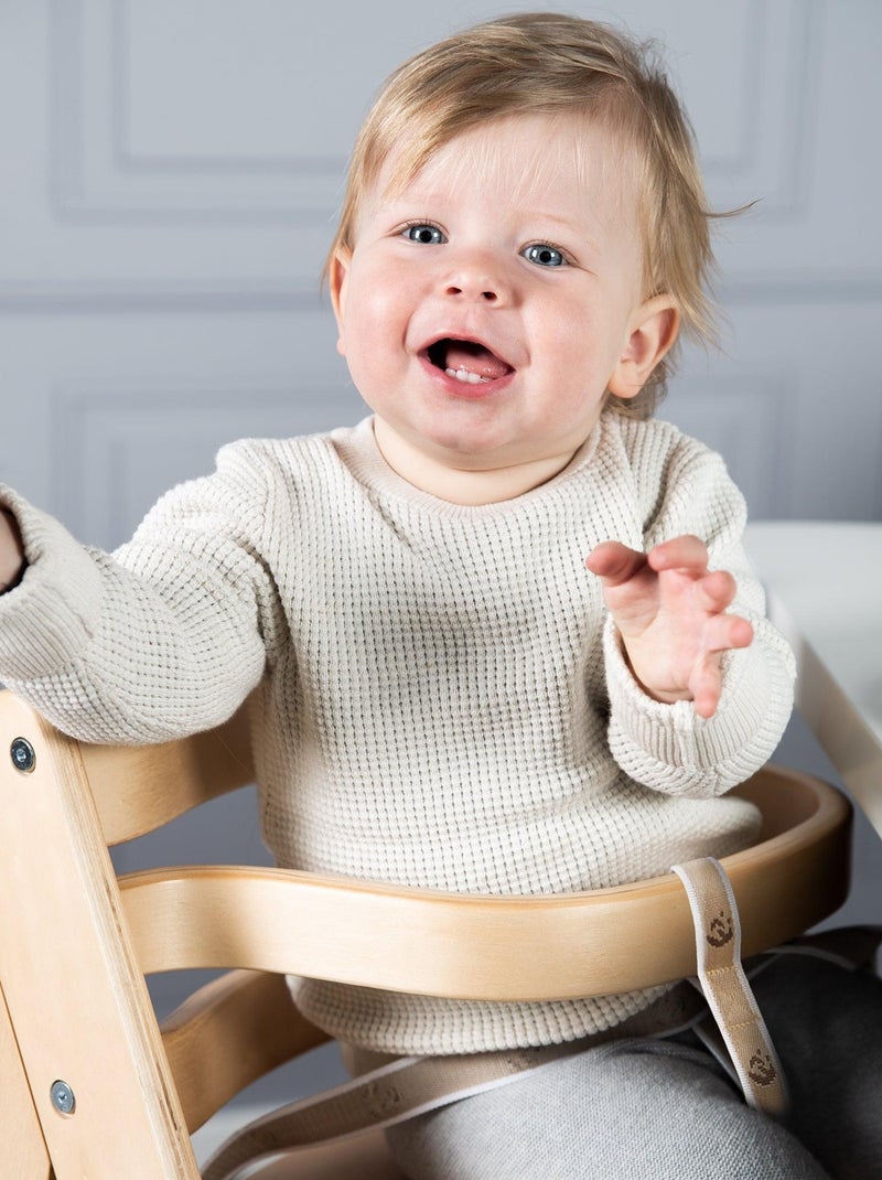 Meegroeiende houten kinderstoel vanaf 6 maanden tot 70 kg - roba 'sit up iii' Beige - Kiabi