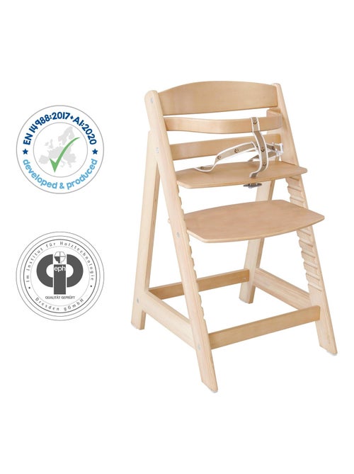 Meegroeiende houten kinderstoel vanaf 6 maanden tot 70 kg - roba 'sit up iii' - Kiabi Meegroeiende houten kinderstoel vanaf 6 maanden tot 70 kg - roba 'sit up iii' - Kiabi