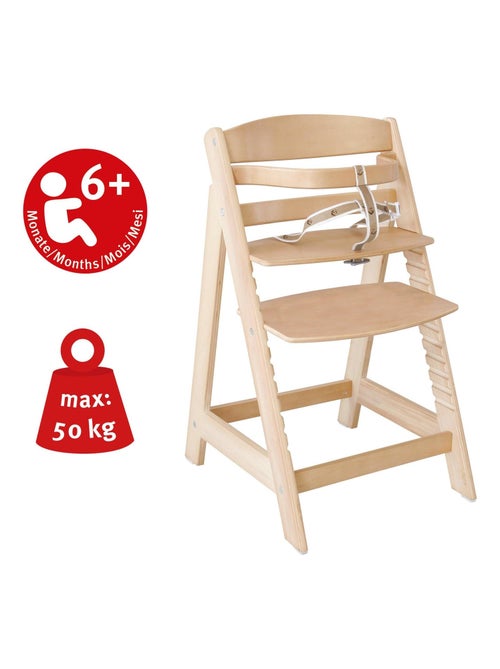 Meegroeiende houten kinderstoel vanaf 6 maanden tot 70 kg - roba 'sit up iii' - Kiabi Meegroeiende houten kinderstoel vanaf 6 maanden tot 70 kg - roba 'sit up iii' - Kiabi