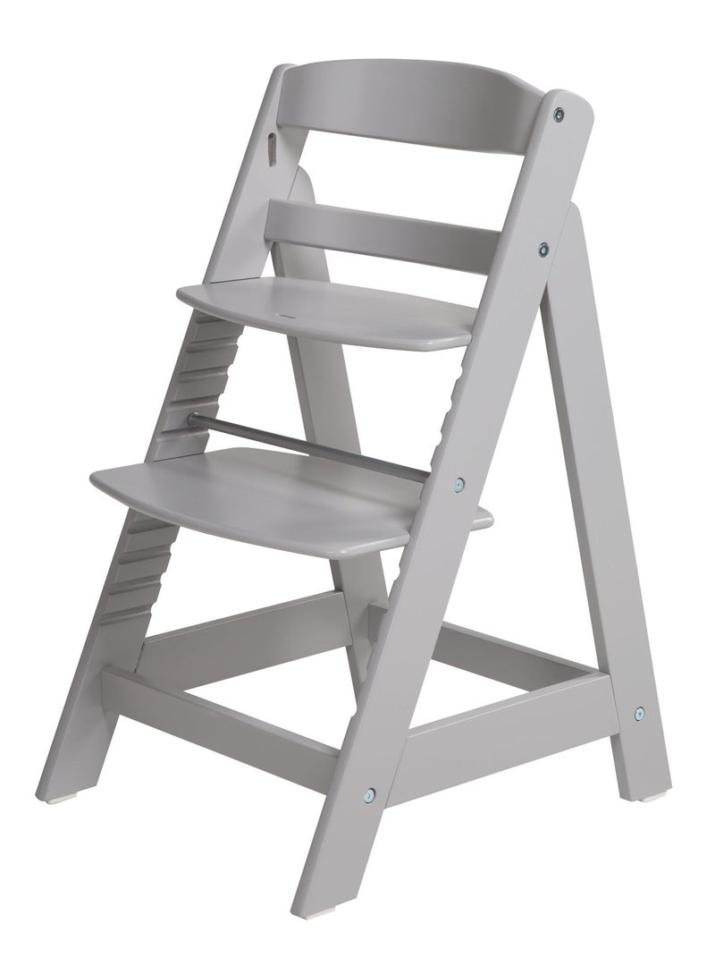 Meegroeiende houten kinderstoel vanaf 6 maanden tot 70 kg - roba 'sit up iii' Grijs - Kiabi