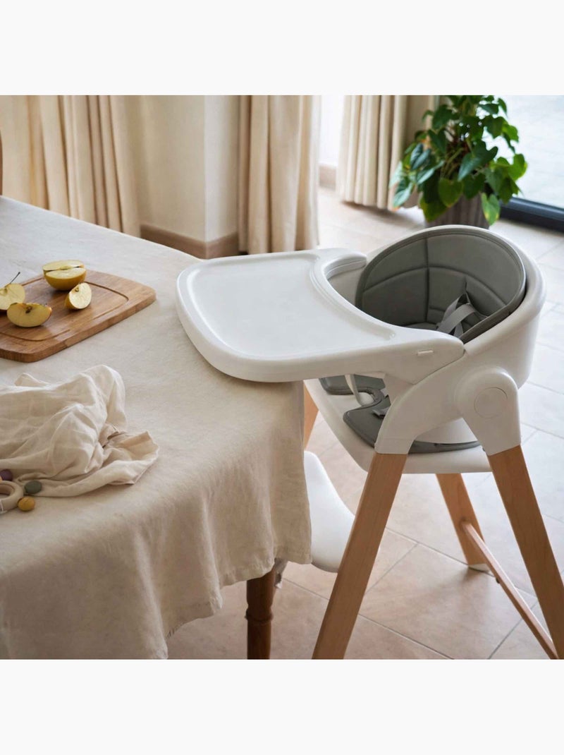 Meegroeiende houten kinderstoel voor baby Wit - Kiabi
