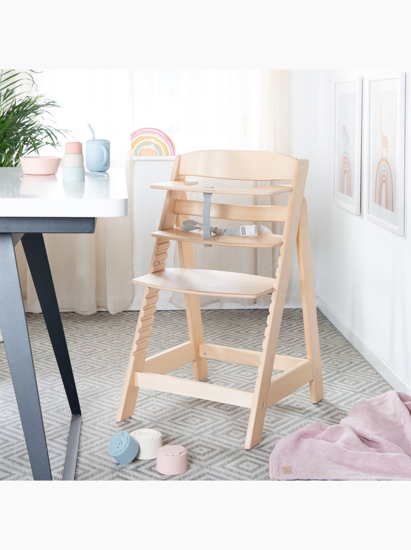 Meegroeiende kinderstoel, compatibel met eetblad - ROBA 'Sit Up Flex' Natuurlijk hout - Kiabi
