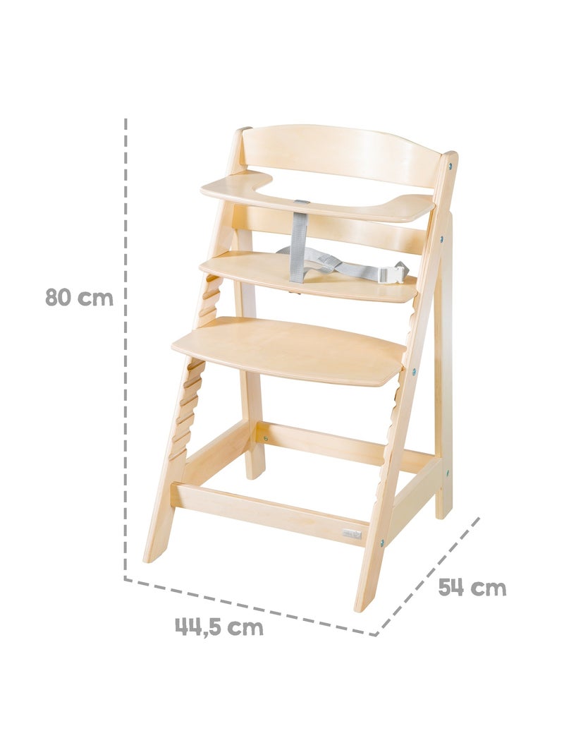 Meegroeiende kinderstoel, compatibel met eetblad - ROBA 'Sit Up Flex' Natuurlijk hout - Kiabi