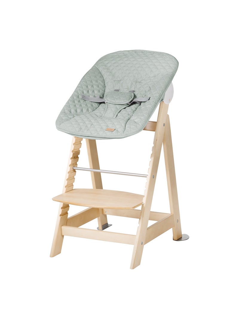 Meegroeiende kinderstoel + ligstoeltje voor newborns 'Roba Style Born Up' Groen/Hout - Kiabi