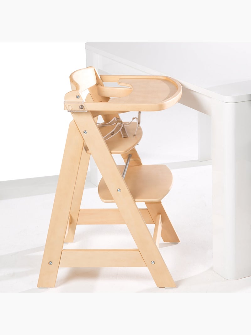 Meegroeiende kinderstoel met afneembaar eetblad - roba 'sit up fun' Natuurlijk hout - Kiabi