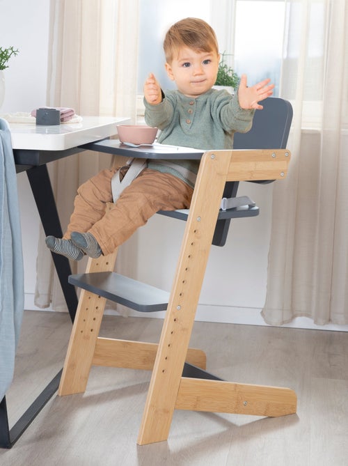 Meegroeiende kinderstoel van FSC®-bamboe met eetblad 'Roba Nature Up' - Kiabi Meegroeiende kinderstoel van FSC®-bamboe met eetblad 'Roba Nature Up' - Kiabi