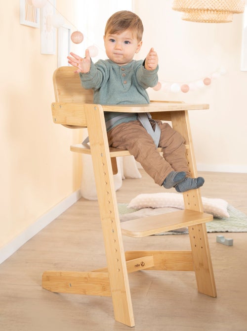 Meegroeiende kinderstoel van FSC®-bamboe met eetblad 'Roba Nature Up' - Kiabi Meegroeiende kinderstoel van FSC®-bamboe met eetblad 'Roba Nature Up' - Kiabi