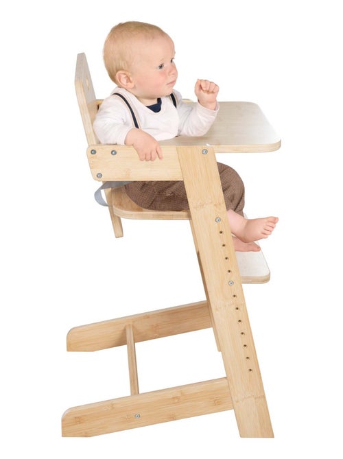 Meegroeiende kinderstoel van FSC®-bamboe met eetblad 'Roba Nature Up' - Kiabi Meegroeiende kinderstoel van FSC®-bamboe met eetblad 'Roba Nature Up' - Kiabi