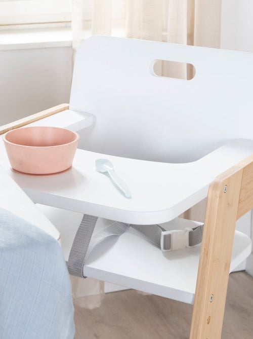 Meegroeiende kinderstoel van FSC®-bamboe met eetblad 'Roba Nature Up' - Kiabi Meegroeiende kinderstoel van FSC®-bamboe met eetblad 'Roba Nature Up' - Kiabi