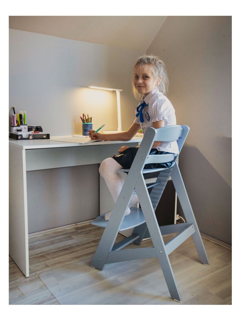 Meegroeiende kinderstoel woody – houten design met 11 verstelbare standen Grijs - Kiabi