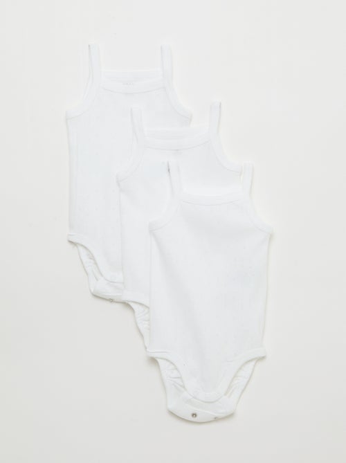 Meegroeirompertjes met schouderbandjes - 3-pack - Kiabi Meegroeirompertjes met schouderbandjes - 3-pack - Kiabi