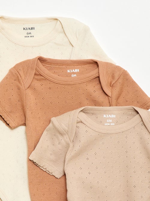 Meegroeirompertjes van effen tricot - 3-pack - Kiabi