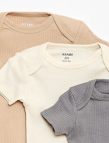 Meegroeirompertjes van effen tricot - 3-pack