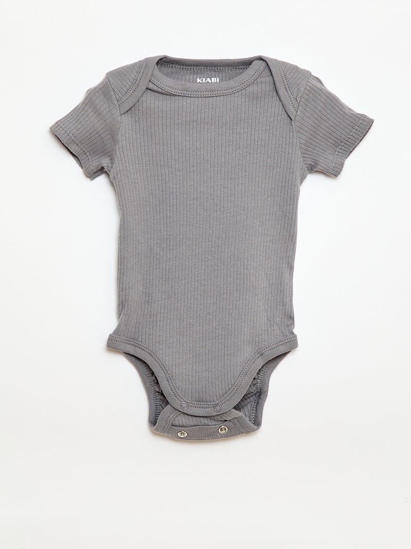 Meegroeirompertjes van effen tricot - 3-pack Biege - Kiabi