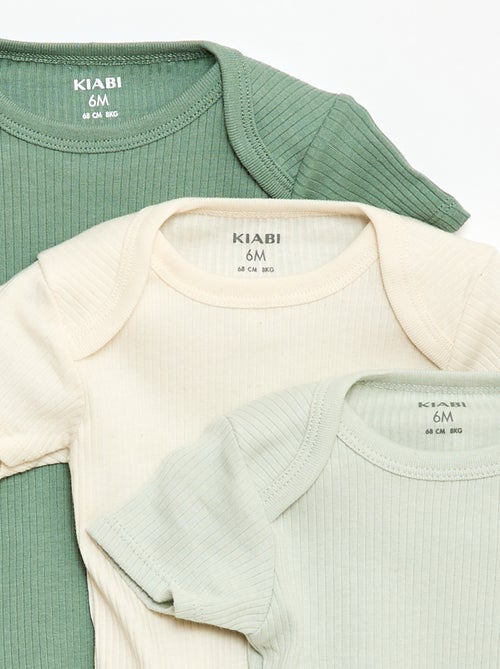 Meegroeirompertjes van effen tricot - 3-pack - Kiabi