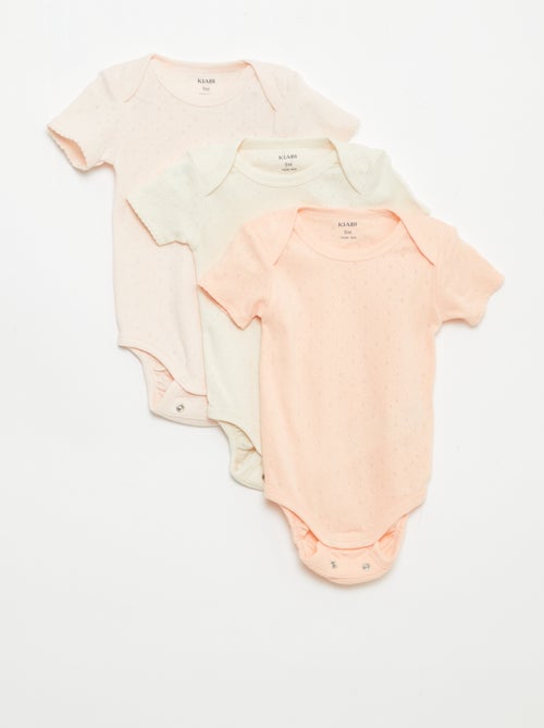 Meegroeirompertjes van effen tricot - 3-pack - Kiabi