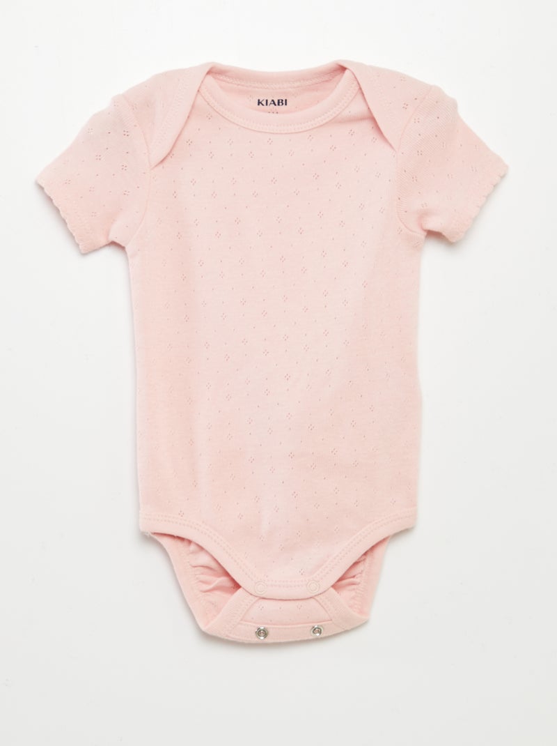 Meegroeirompertjes van effen tricot - 3-pack ROSE - Kiabi
