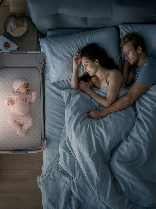 Meegroeiwieg LEO grijs: co-slaper / babybedje / babybox - Kiabi