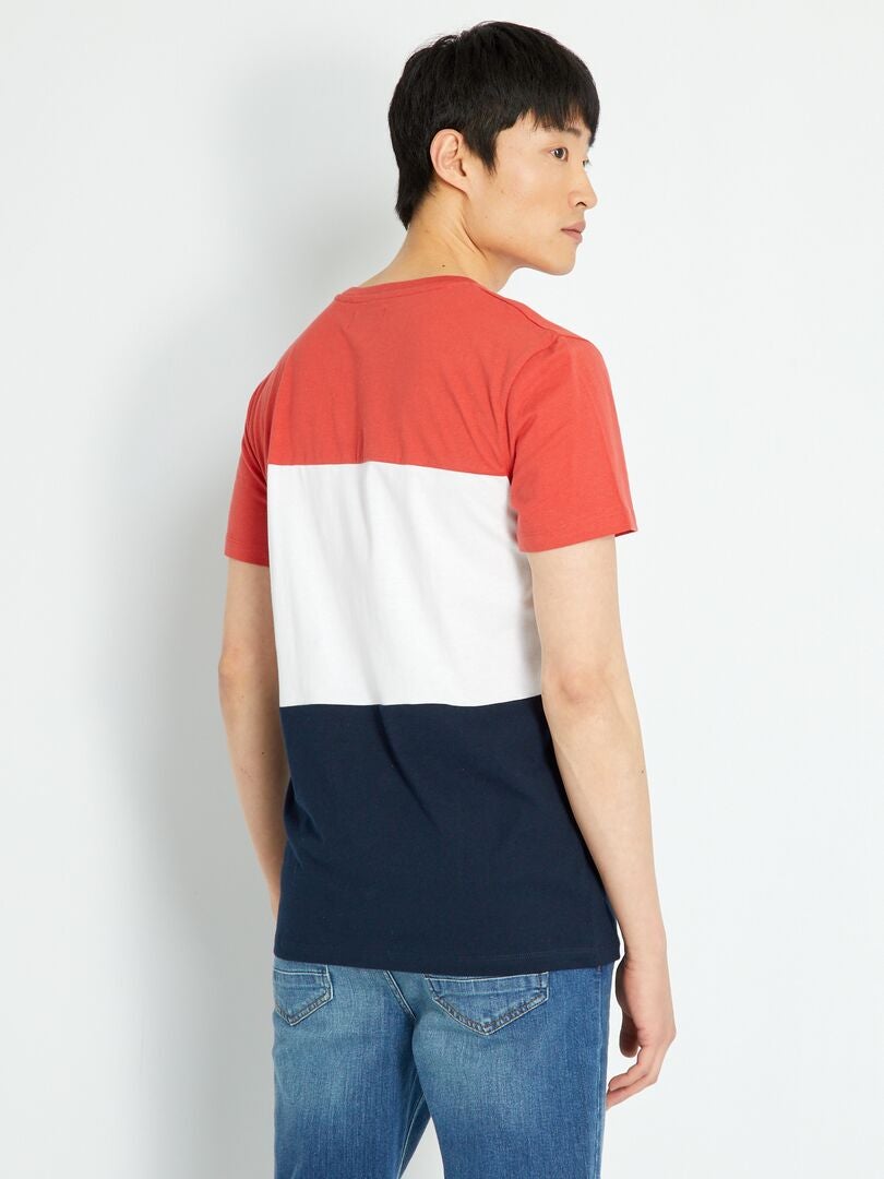 Meerkleurig katoenen T-shirt ROOD - Kiabi