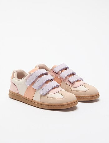 Meerkleurige sneakers met klittenband