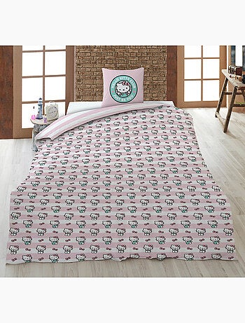Meisjes Beddengoed Hello Kitty Club 140x200 cm + Sloop 65x65 cm Katoenmix Omkeerbaar | Just Be You |