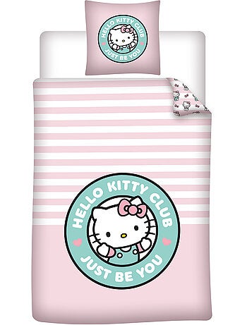 Meisjes Beddengoed Hello Kitty Club 140x200 cm + Sloop 65x65 cm Katoenmix Omkeerbaar | Just Be You |
