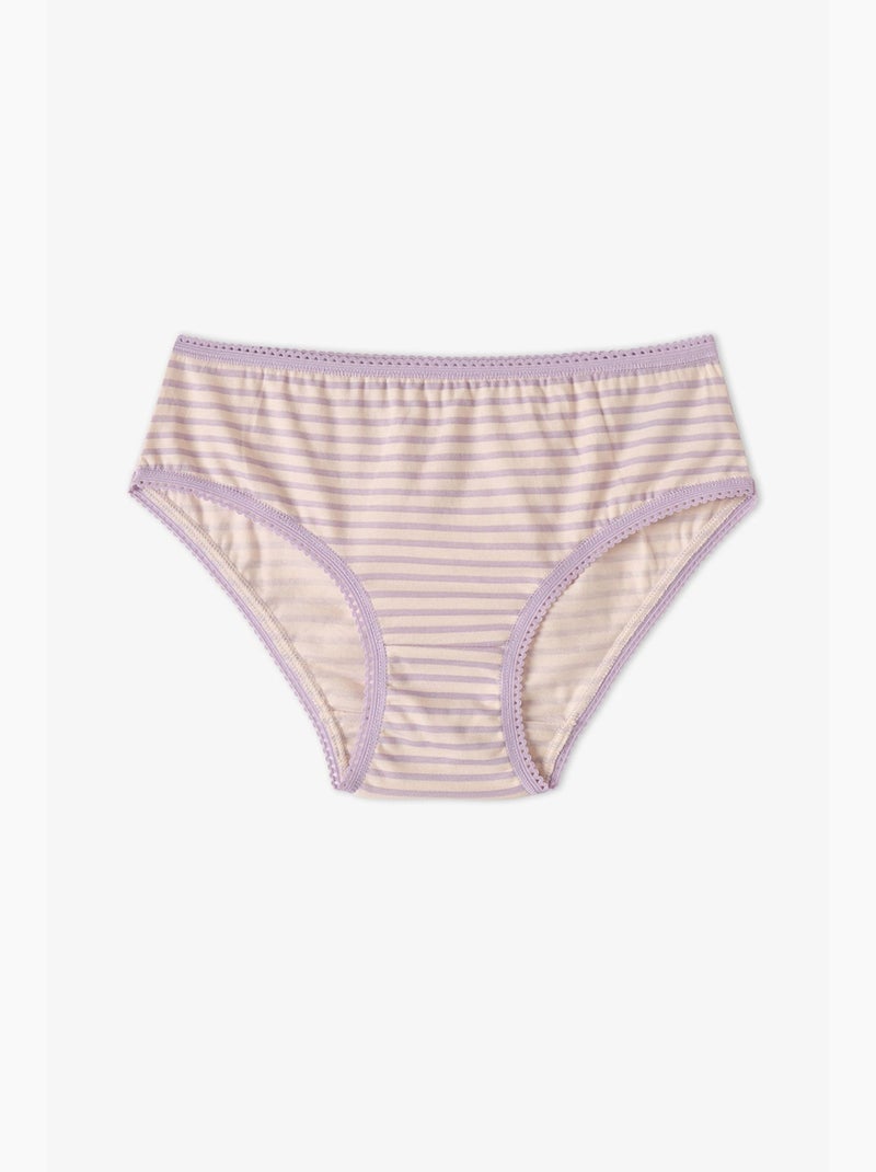 Meisjes flory bloemen slip van katoen penti Ecru/Roze - Kiabi