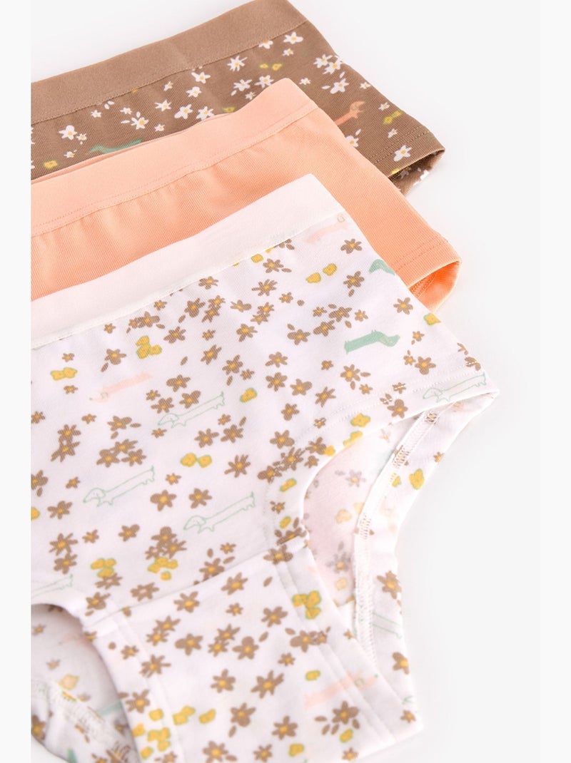 Meisjes glow hipsterslip met hondenprint penti Bruin - Kiabi
