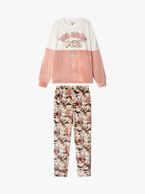 Meisjes kinderpyjama snoopy in elastische fleece stof - Kiabi Meisjes kinderpyjama snoopy in elastische fleece stof - Kiabi