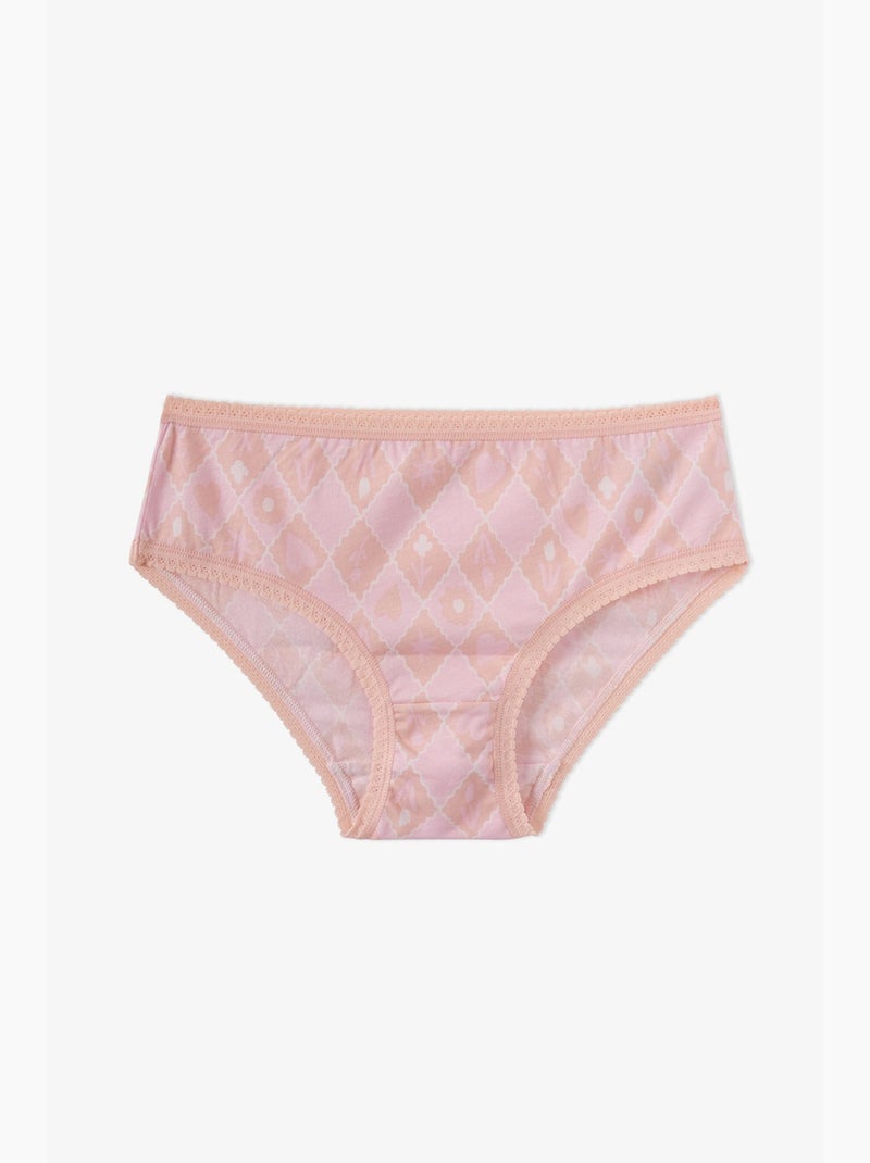 Meisjes princess print bloemen slip van katoen penti Roze - Kiabi